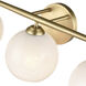 Kimorra 3 Light 23.88 inch Vintage Brass Vanity Light Wall Light
